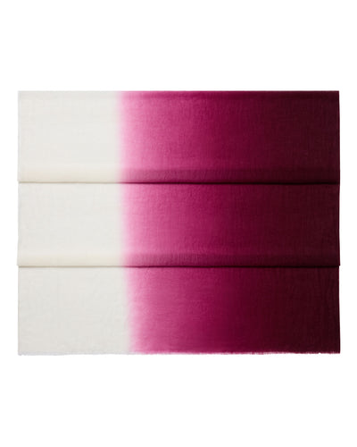 N.Peal Women's Dip Dye Cashmere Scarf Bordeaux Red