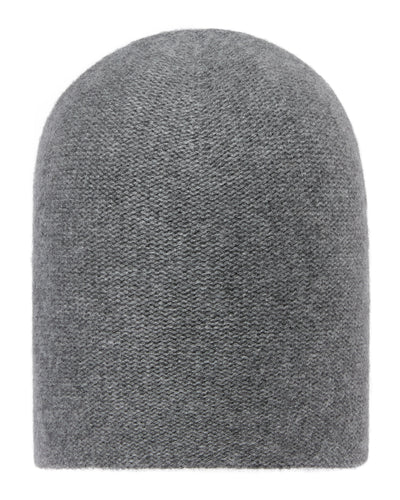N.Peal Unisex Double Layer Cashmere Beanie Elephant Grey