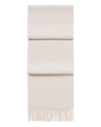 N.Peal Unisex Doubleface Woven Cashmere Scarf Snow Grey