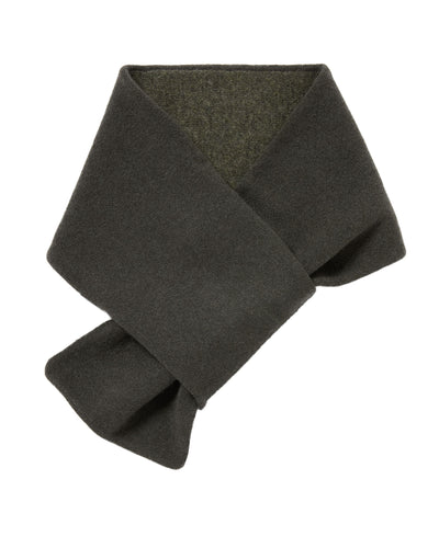 N.Peal Men's Two Tone Small Cashmere Scarf Arabica Khaki Green