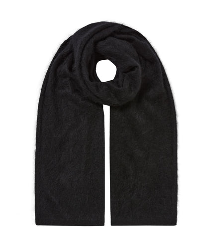 N.Peal Women's Brushed Cashmere Scarf Black