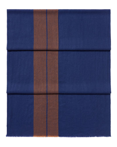 N.Peal Men's Geo Cashmere Pashmina Brown