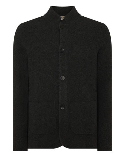 N.Peal Men's Grosvenor Milano Cashmere Jacket Deep Charcoal Grey