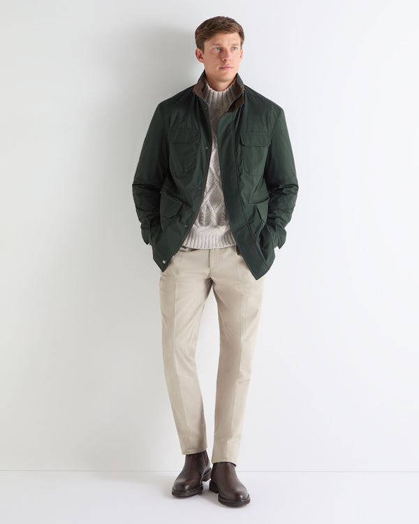 N.Peal Men's Vale Field Jacket Khaki Green