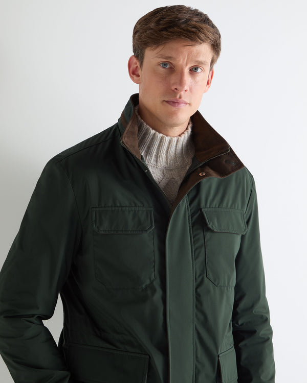N.Peal Men's Vale Field Jacket Khaki Green