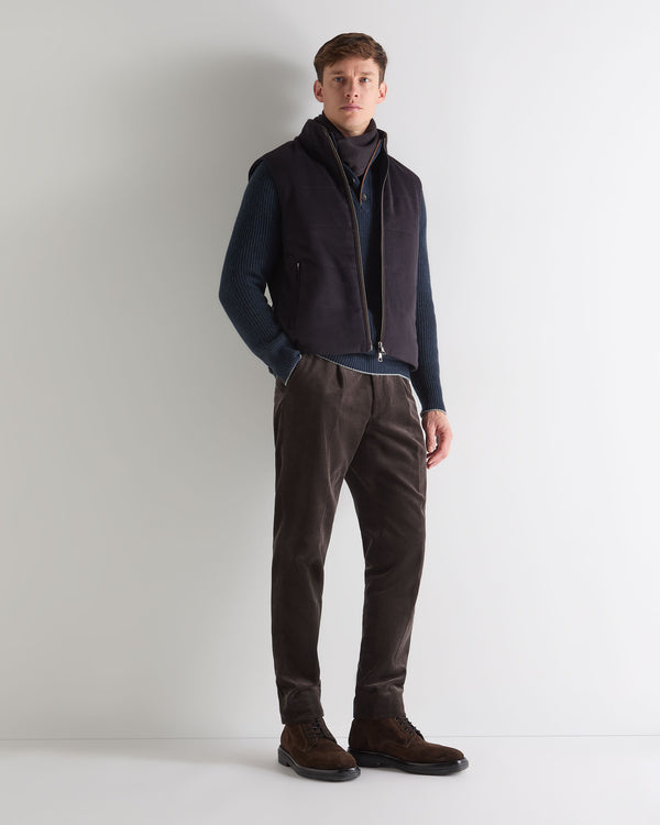 N.Peal Men's Belgravia Quilted Gilet Navy Blue