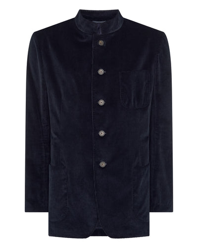 N.Peal Men's Portofino Cord Jacket Navy Blue