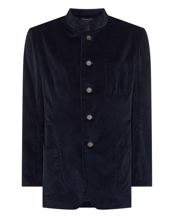 N.Peal Men's Portofino Cord Jacket Navy Blue