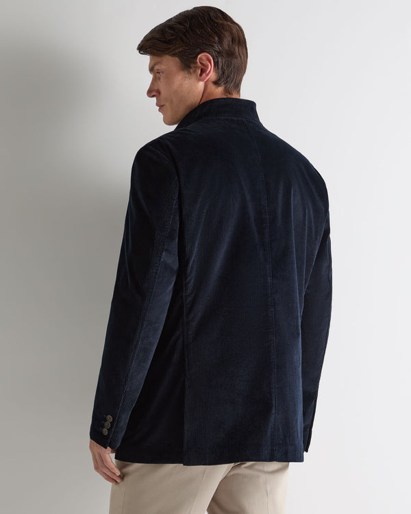 N.Peal Men's Portofino Cord Jacket Navy Blue