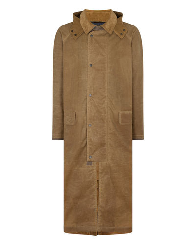N.Peal Men's Wax Riding Coat Taupe Brown