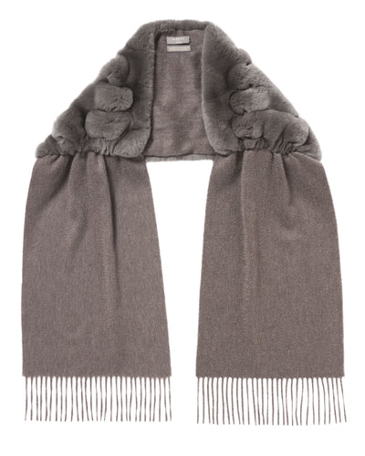 N.Peal Women's St Moritz Fur Neck Scarf Otter Brown