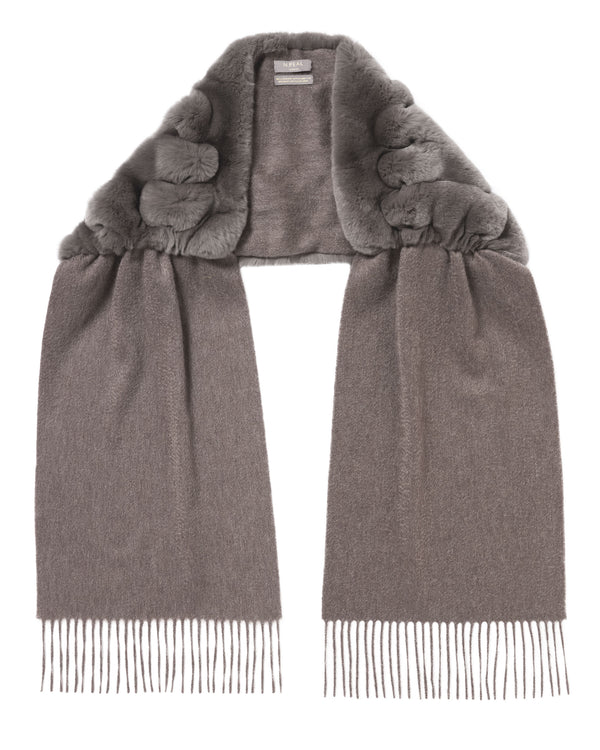 N.Peal Women's St Moritz Fur Neck Scarf Otter Brown