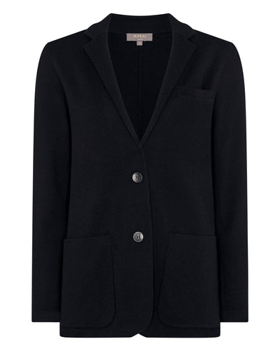 N.Peal Women's Superfine Cashmere Silk Blazer Black