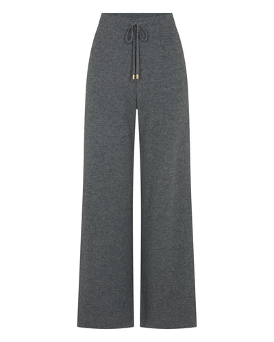N.Peal Women's Honeycomb Knit Cashmere Trouser Elephant Grey