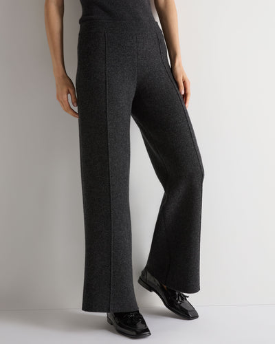 N.Peal Women's Double Face Trousers Dark Graphite Grey
