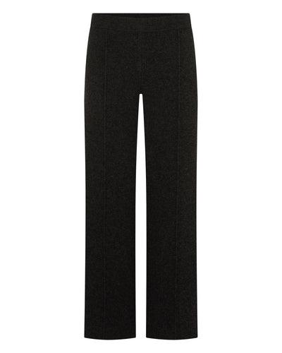 N.Peal Women's Double Face Trousers Dark Graphite Grey