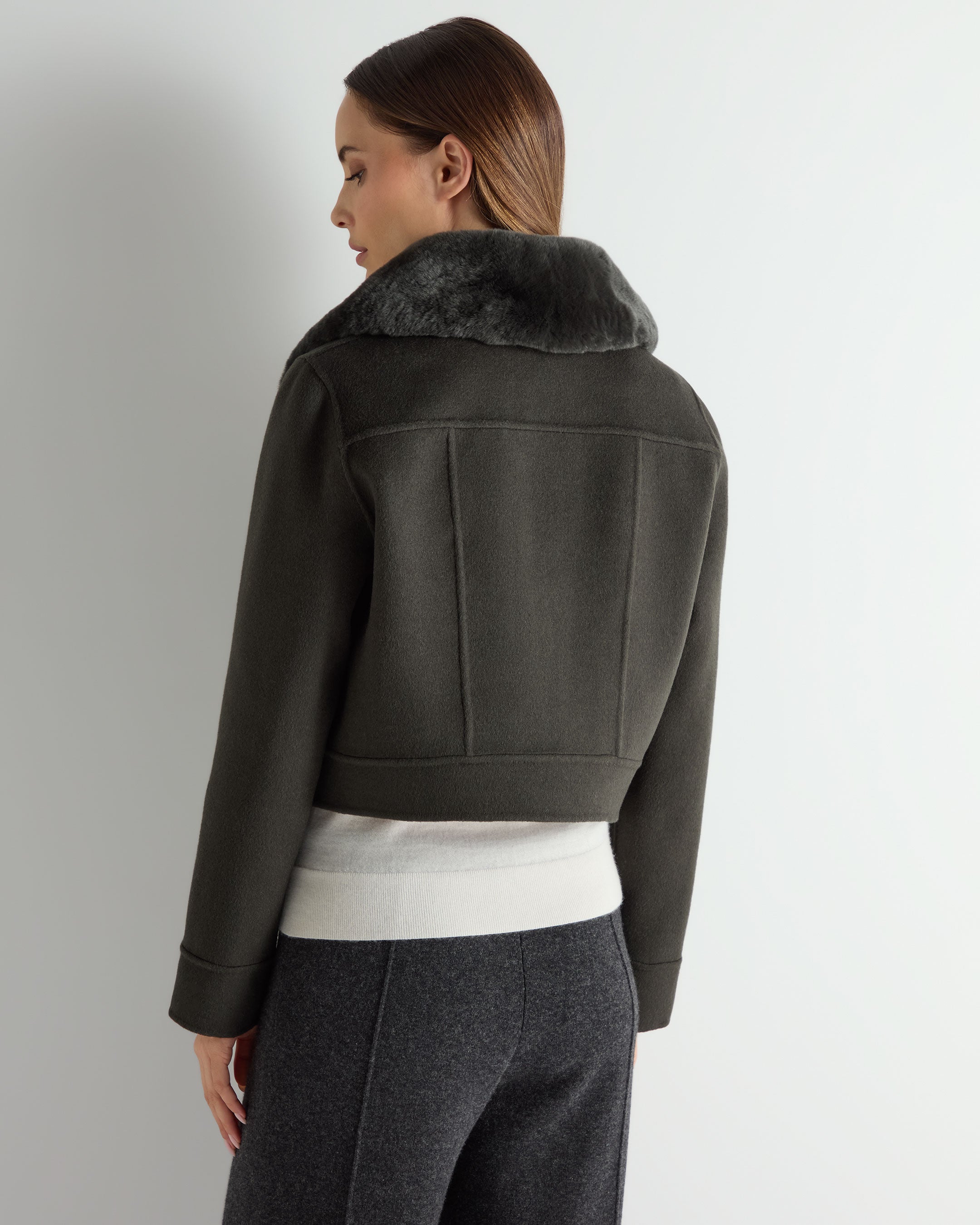 Women's Rex Collared Jacket Green | N.Peal