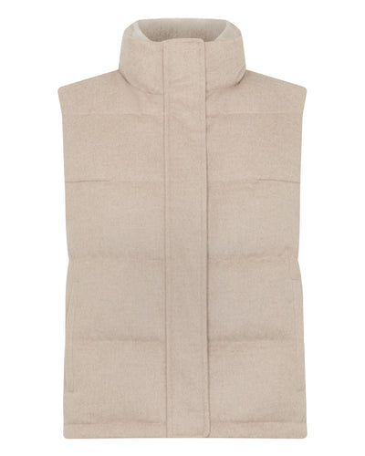 Women's Reversible Rex Gilet Beige Brown
