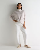 Women's Victoria Turtle Neck Cashmere Jumper Snow Grey