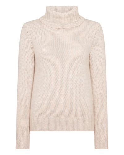 N.Peal Women's Hazel Hand Knit Cashmere Jumper Ecru White