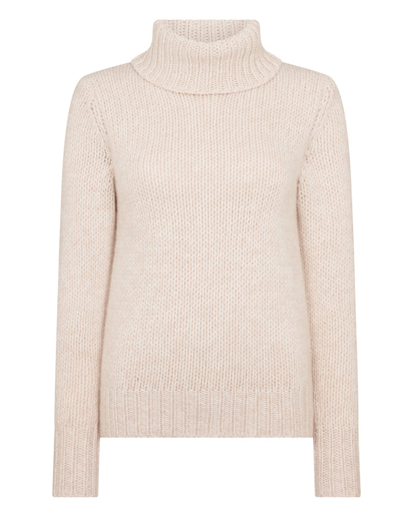 N.Peal Women's Hazel Hand Knit Cashmere Jumper Ecru White