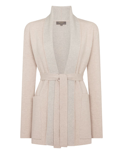 N.Peal Women's Milano Cashmere Cardigan Ecru White