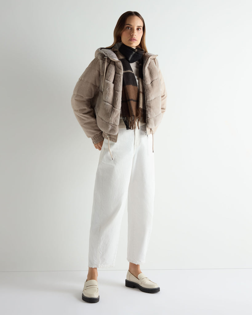 Women's Rex Front Padded Jacket Beige Brown | N.Peal