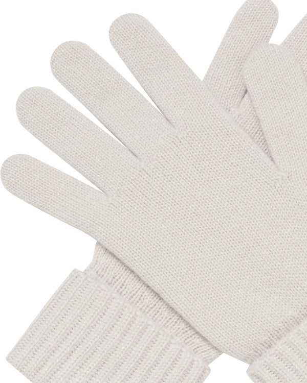 Women's Ribbed Cashmere Gloves With Lurex 2