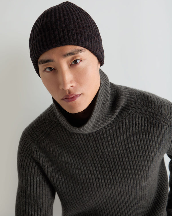 Unisex Ribbed Cashmere Hat 5