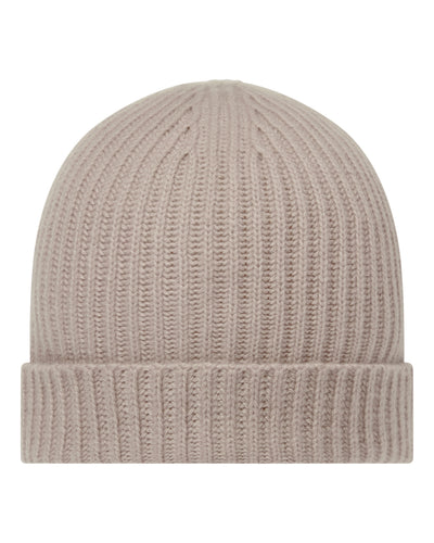 N.Peal Unisex Ribbed Cashmere Hat Cashew Brown