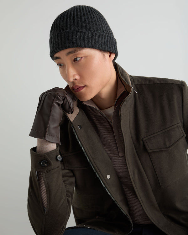 Unisex Ribbed Cashmere Hat 5