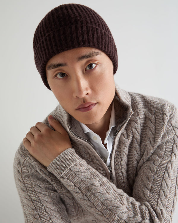Unisex Ribbed Cashmere Hat 3
