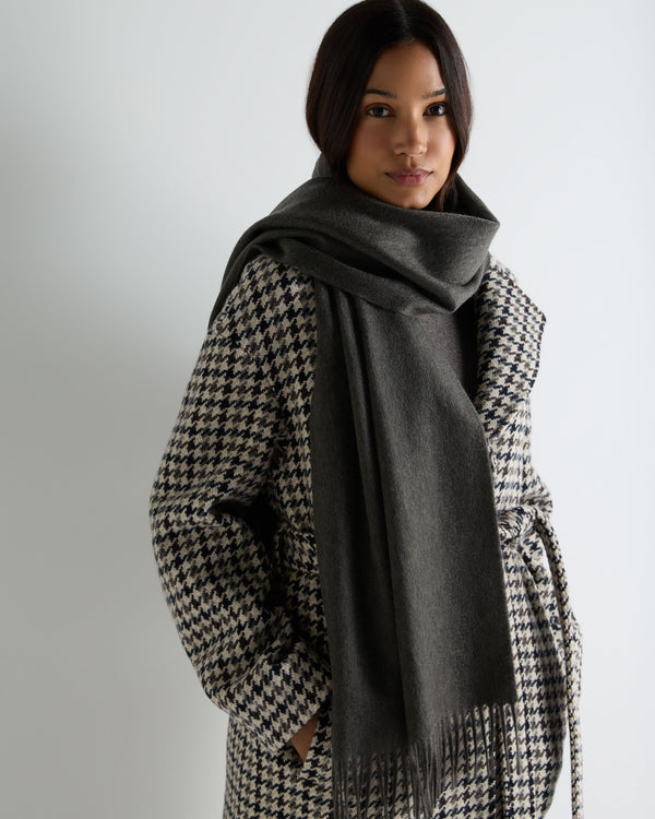 Unisex Large Woven Cashmere Scarf  4