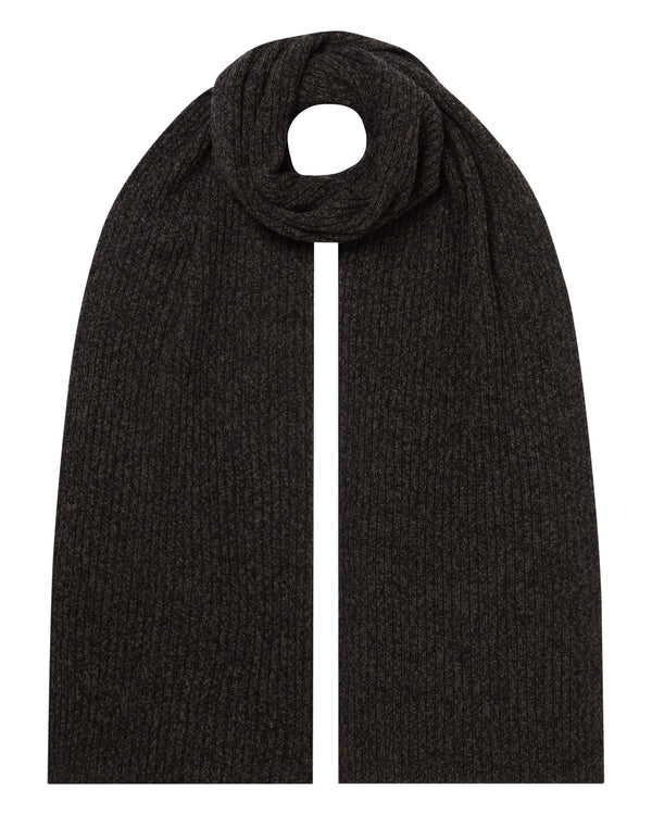 Unisex Short Ribbed Cashmere Scarf 1