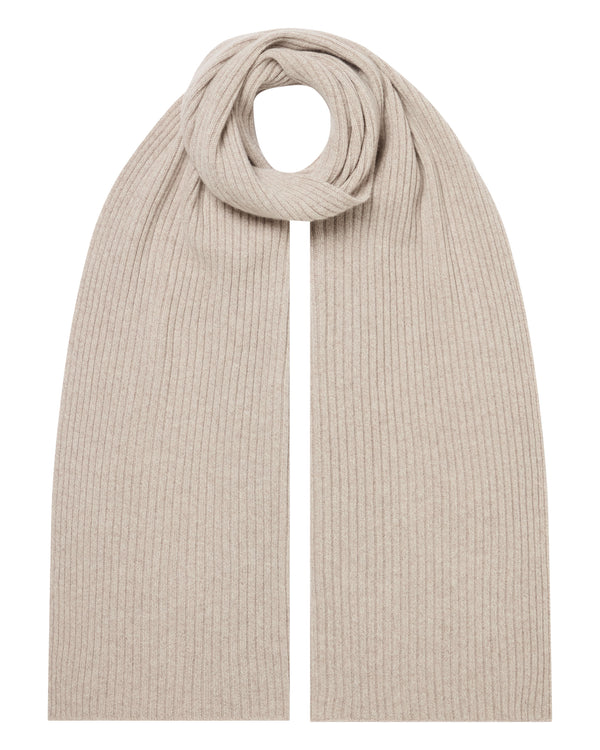 Unisex Short Ribbed Cashmere Scarf 1