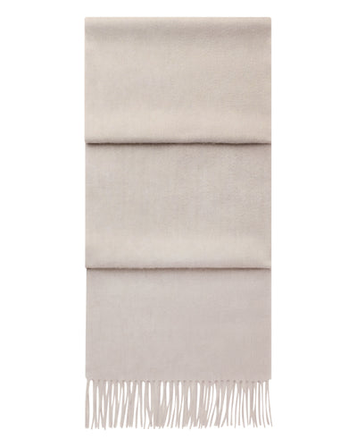 N.Peal Unisex Woven Cashmere Scarf Oat Grey