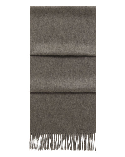 N.Peal Unisex Woven Cashmere Scarf Wood Smoke Brown