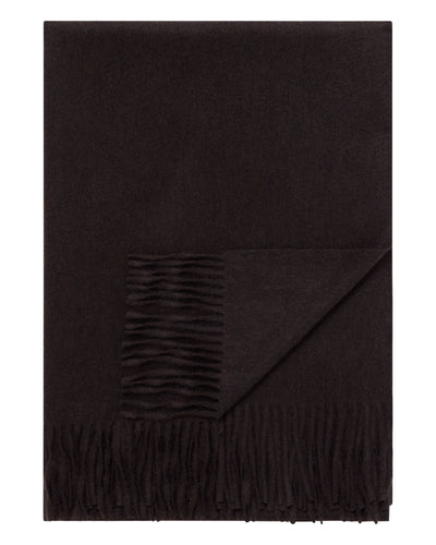 N.Peal Women's Woven Cashmere Shawl Cocoa Brown