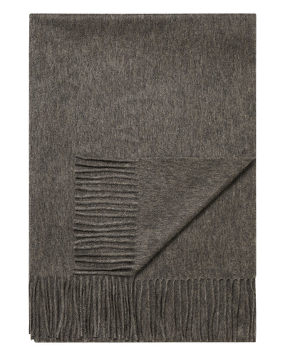 N.Peal Women's Woven Cashmere Shawl Wood Smoke Brown
