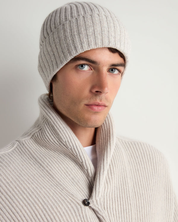 Unisex Chunky Ribbed Cashmere Hat 3