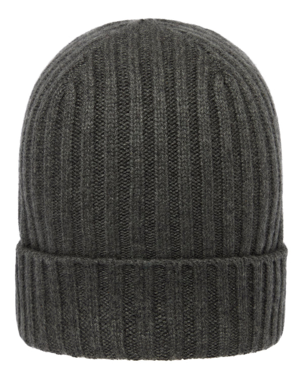 Unisex Chunky Ribbed Cashmere Hat  1