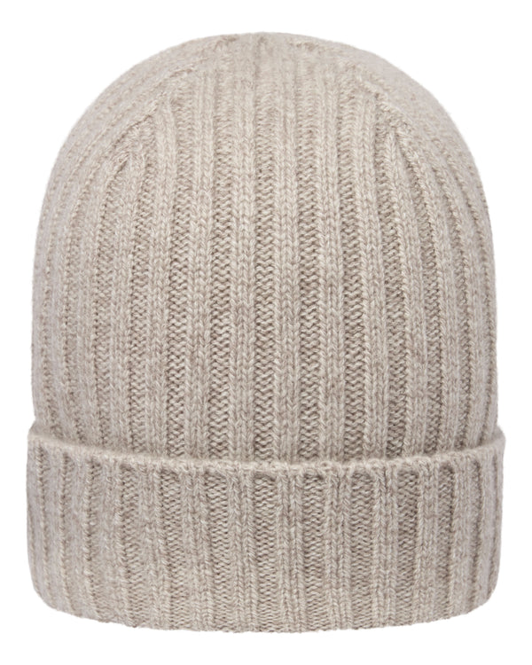 Unisex Chunky Ribbed Cashmere Hat 1