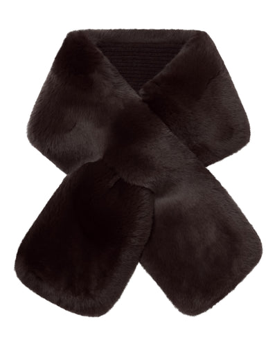 N.Peal Unisex Fur Neckwarmer Cocoa Brown
