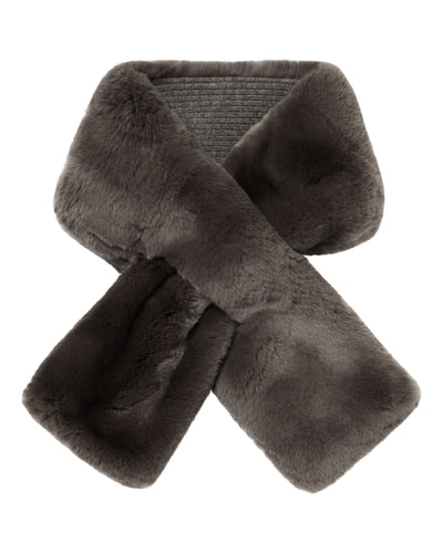 N.Peal Unisex Fur Neckwarmer Wood Smoke Brown