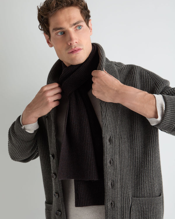 Unisex Ribbed Cashmere Scarf 3