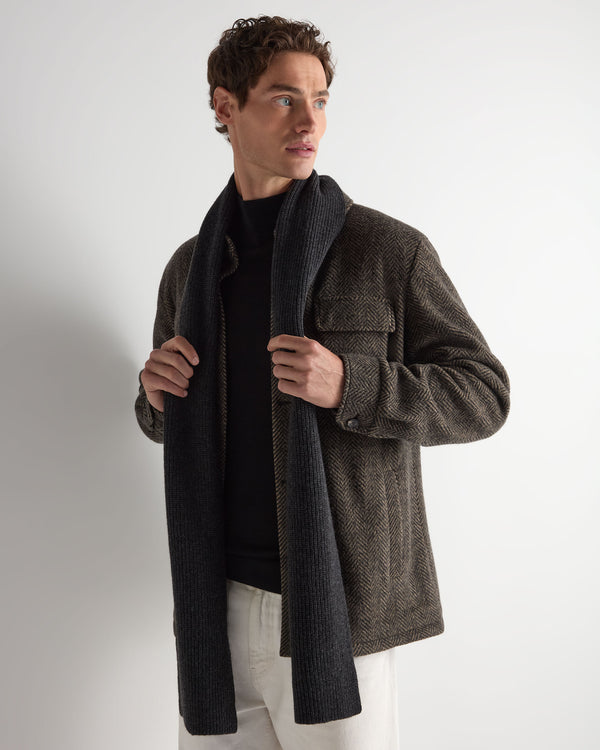 Unisex Ribbed Cashmere Scarf 3