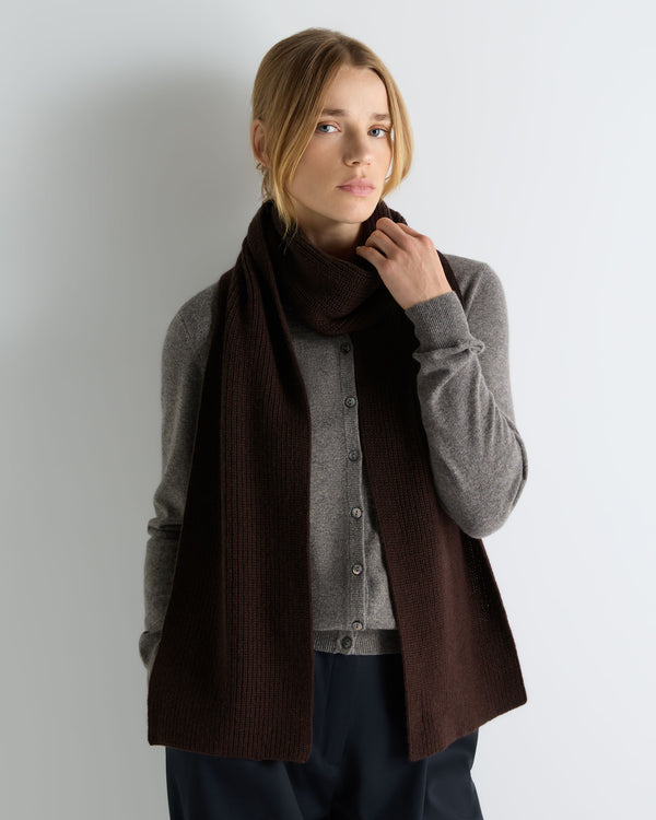 Unisex Ribbed Cashmere Scarf 3