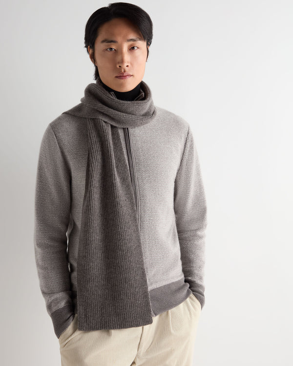 Unisex Ribbed Cashmere Scarf 3