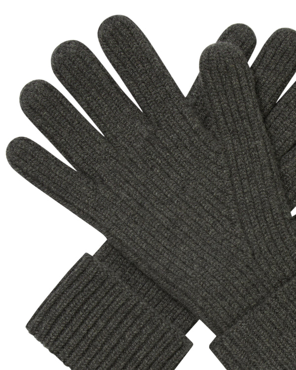 Men's Ribbed Cashmere Gloves  2