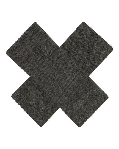 N.Peal Unisex Fingerless Cashmere Gloves Grey Moss